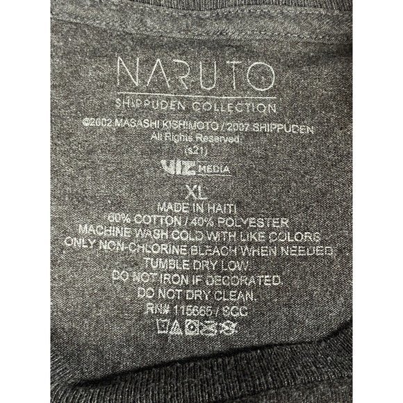 Naruto Shippuden 2007 Collection 9 Shirt Mens Size XL Gray Anime - Picture 4 of 7